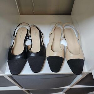Slingback flats chanel style